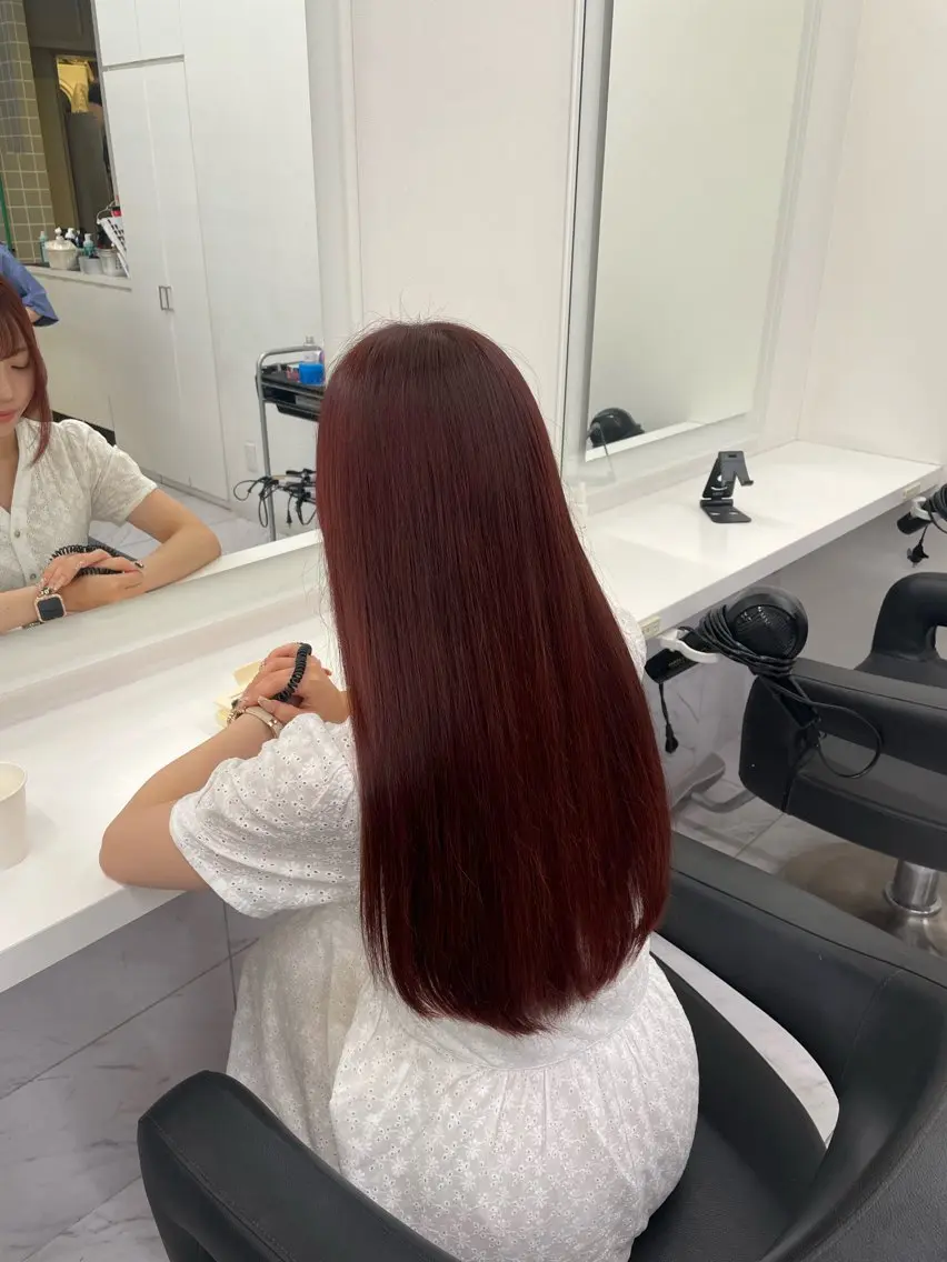 ロング カラー ヘアアレンジ ヘアカラー トリートメント ヘアセット 💗横浜美容室 💗HARUNAのヘアスタイル