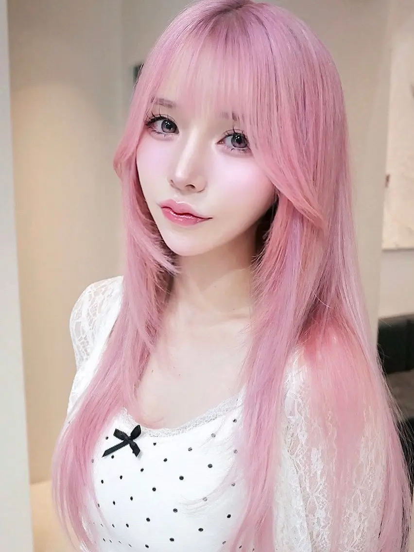 ロング カット ヘアカラー トリートメント エクステ ナナ♡レイヤーカット ♡似合わせカラーのヘアスタイル