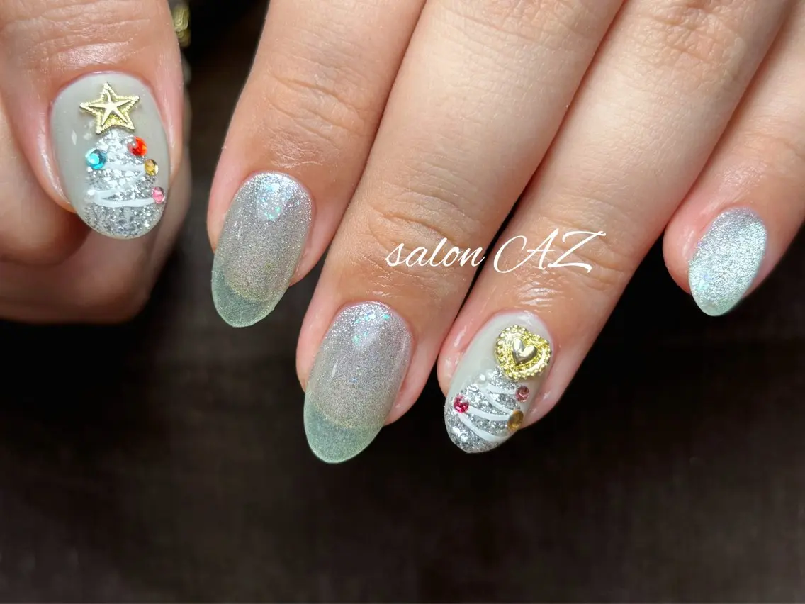 ネイル アートネイル 長さ出し フットネイル フレンチネイル ジェルネイル ハンドネイル salon AZのネイルデザイン