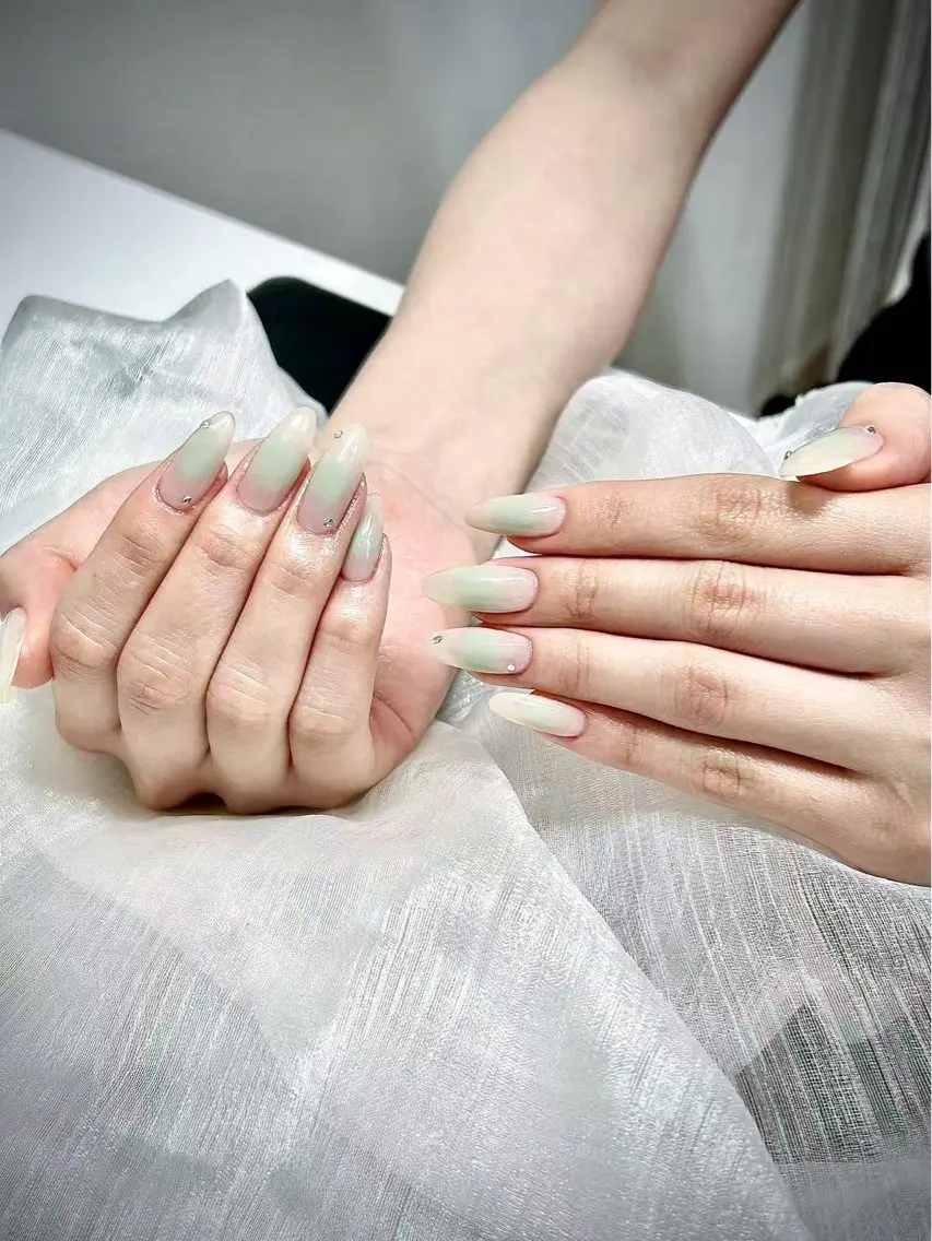 ネイル スカルプネイル シンプルネイル Lu nailsalonのネイルデザイン