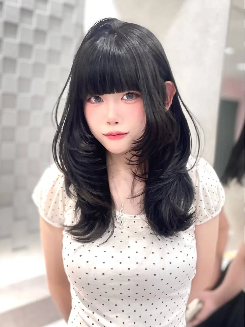 ロング ハッシュカット ♡ 𝐿𝑈𝑁𝐴 ♡のヘアスタイル