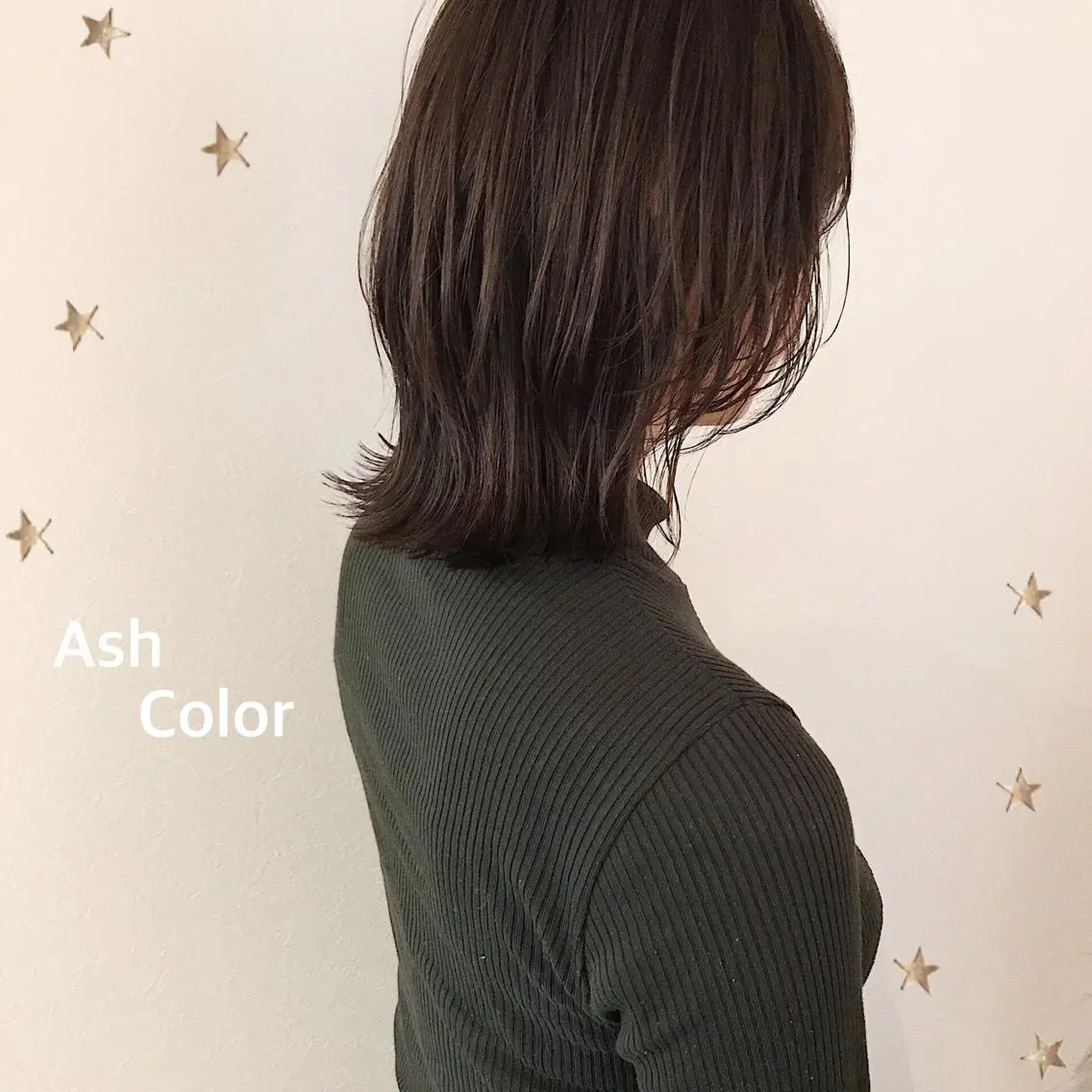 ミディアム カラー カット ヘアカラー 市川 千夏のヘアスタイル