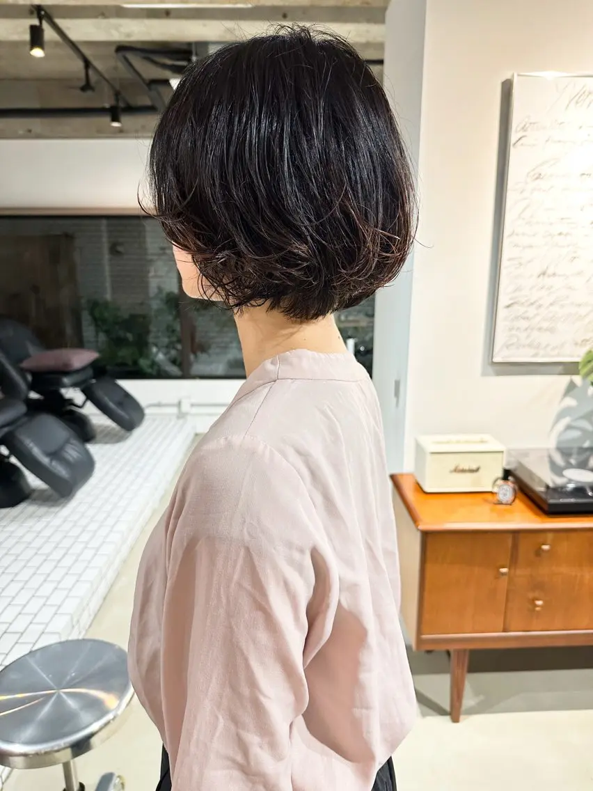 ミディアム パーマ ミディアムパーマ ボブ kaito /都立大学herのヘアスタイル