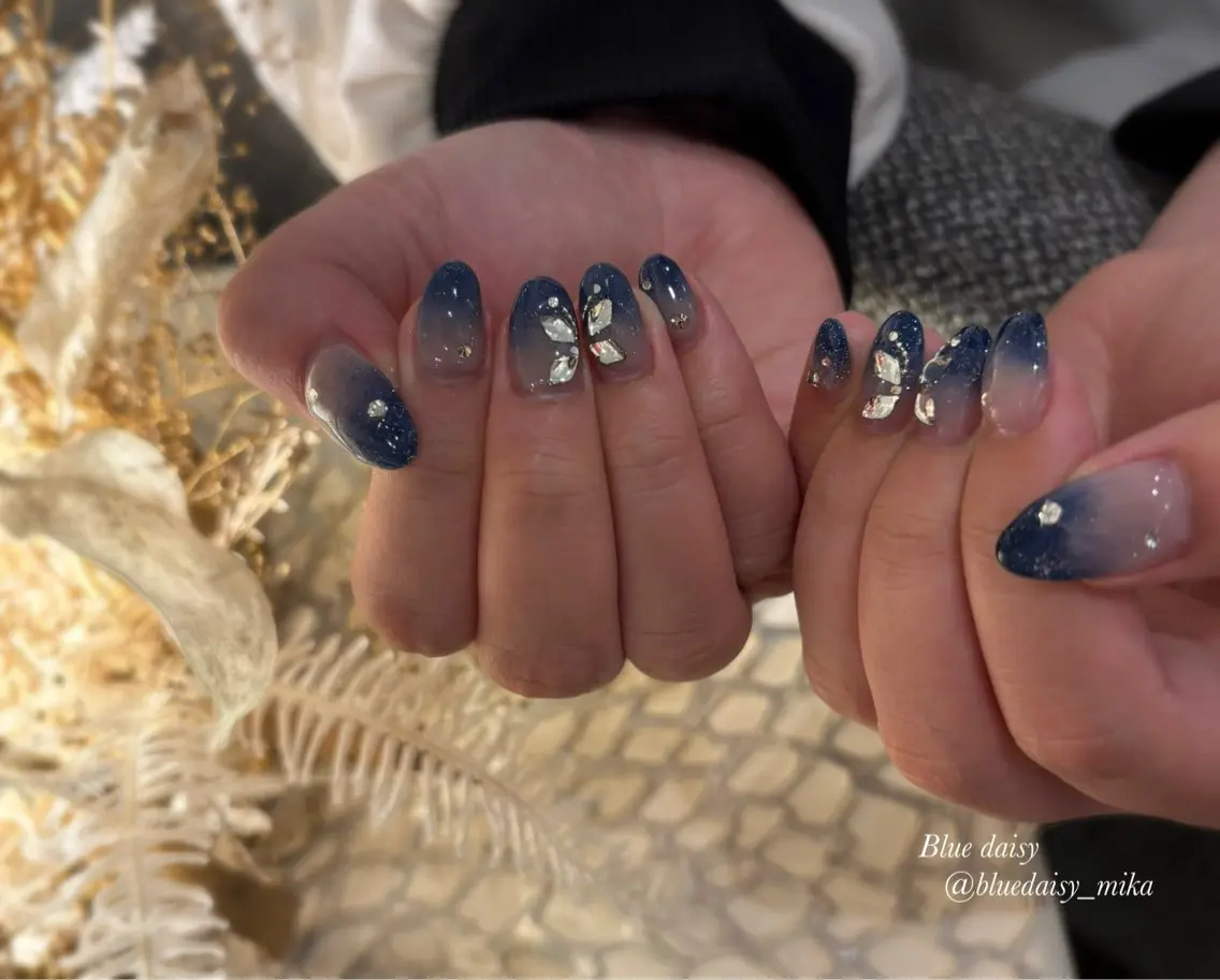 ネイル ハンドネイル Blue daisy 栄本店のネイルデザイン