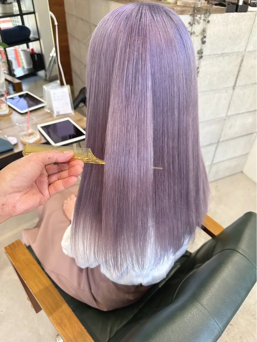 ロング カラー ヘアカラー トリートメント ダブルカラーが得意 髙木千惺/大須のヘアスタイル
