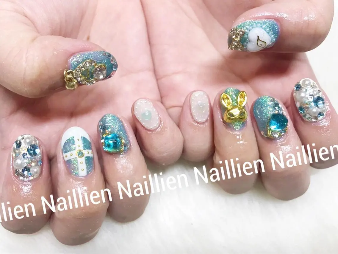 ネイル ブルー Nail lieNのネイルデザイン