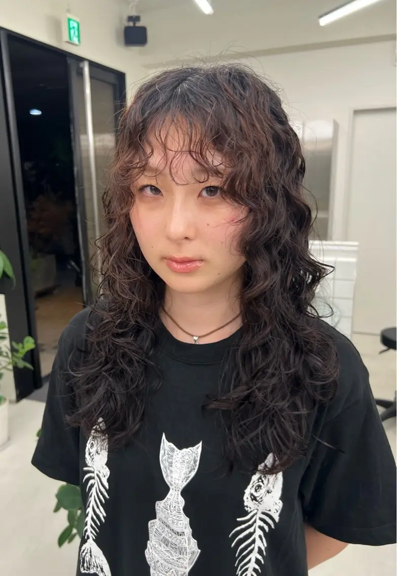 ロング パーマ カット パーマ トリートメント ロングパーマ/ 海外レイヤー/表参道のヘアスタイル