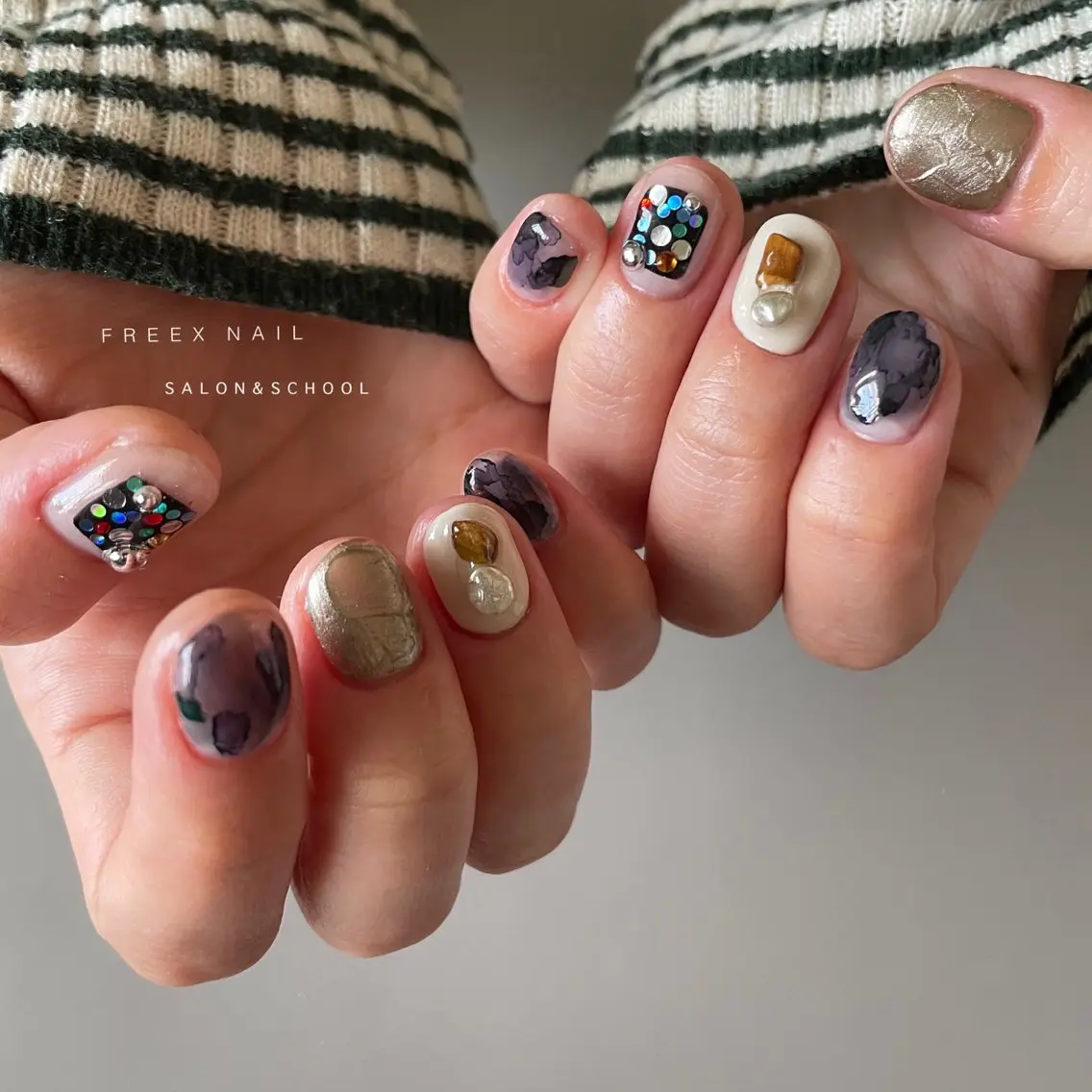 ネイル ハンドネイル ハンドケア freex nail /ニュアンス/個性派のネイルデザイン