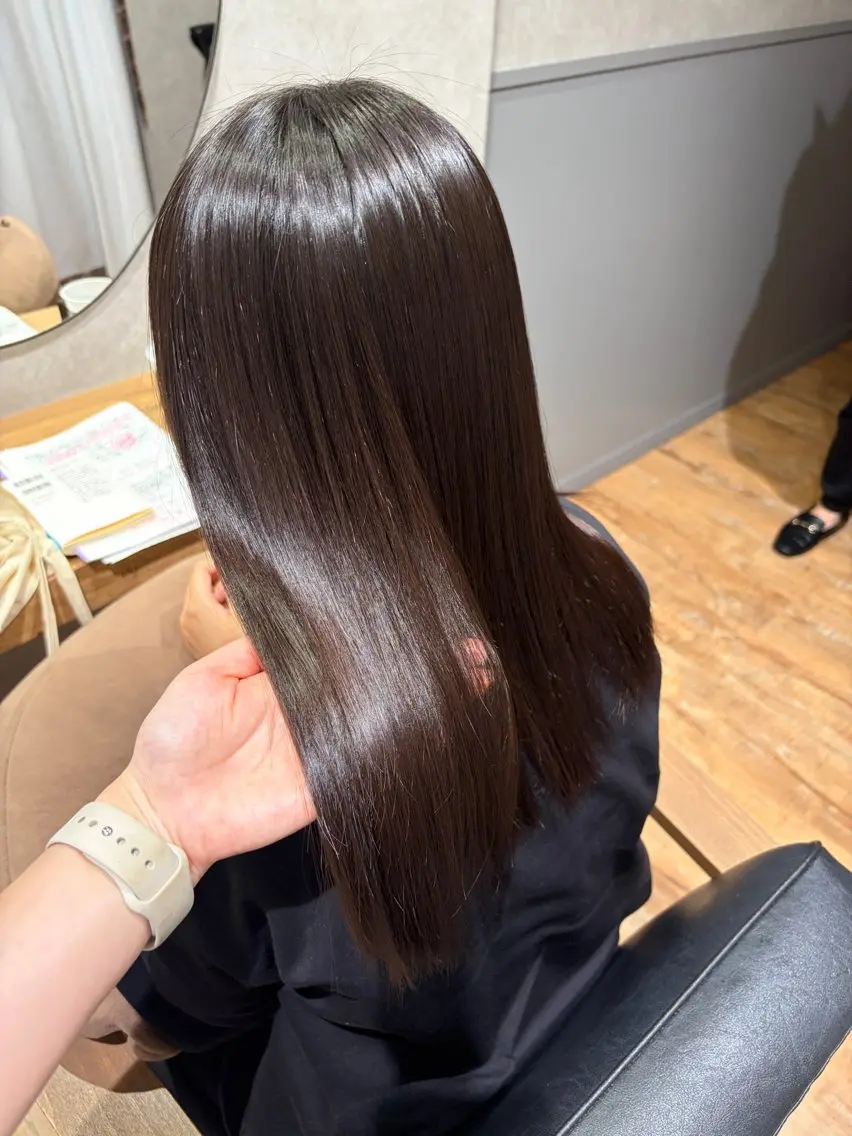 セミロング 髪質改善 縮毛矯正 🕊髪質改善 ストレート🕊まいのヘアスタイル