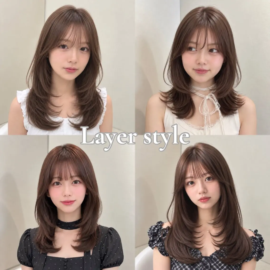 ミディアム レイヤーカット 似合わせカット カット ヘアカラー 骨格診断🌸/ 似合わせヘア/ゆうきのヘアスタイル