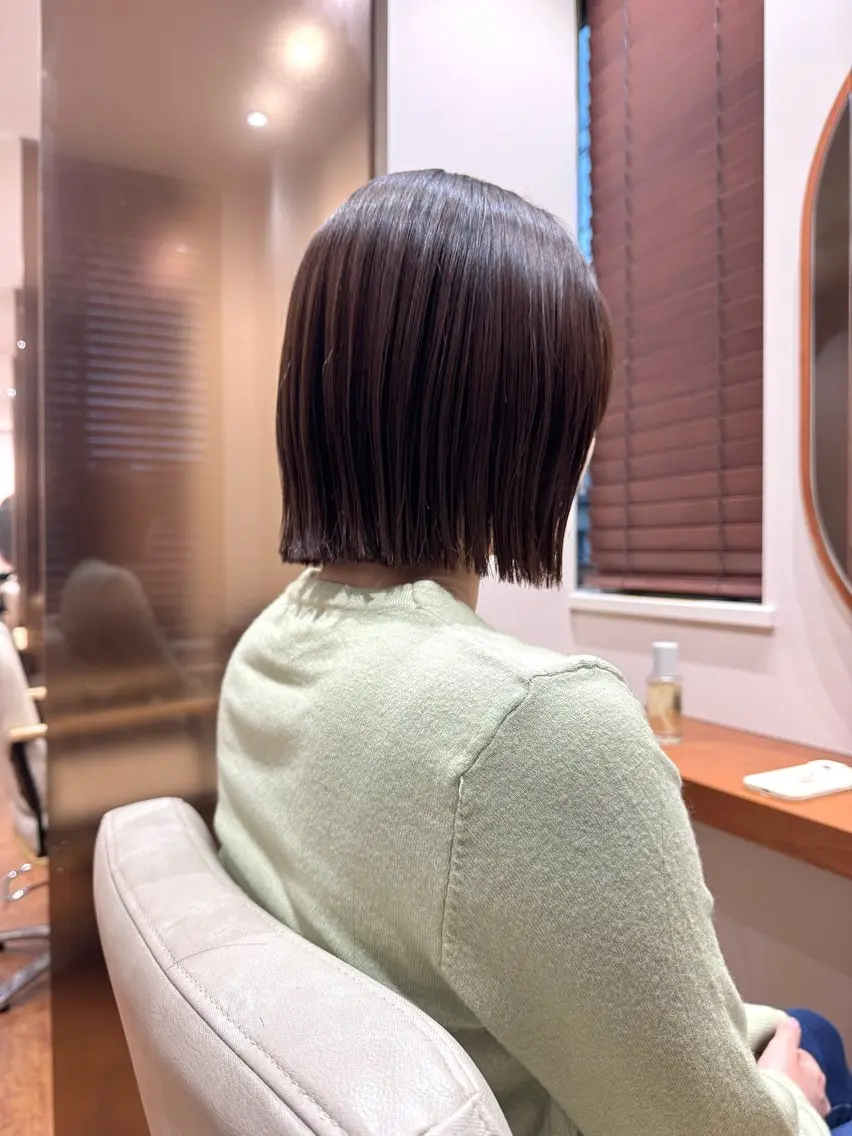 ショート カット 縮毛矯正 トリートメント ボブ美容師💛 AYUMIのヘアスタイル