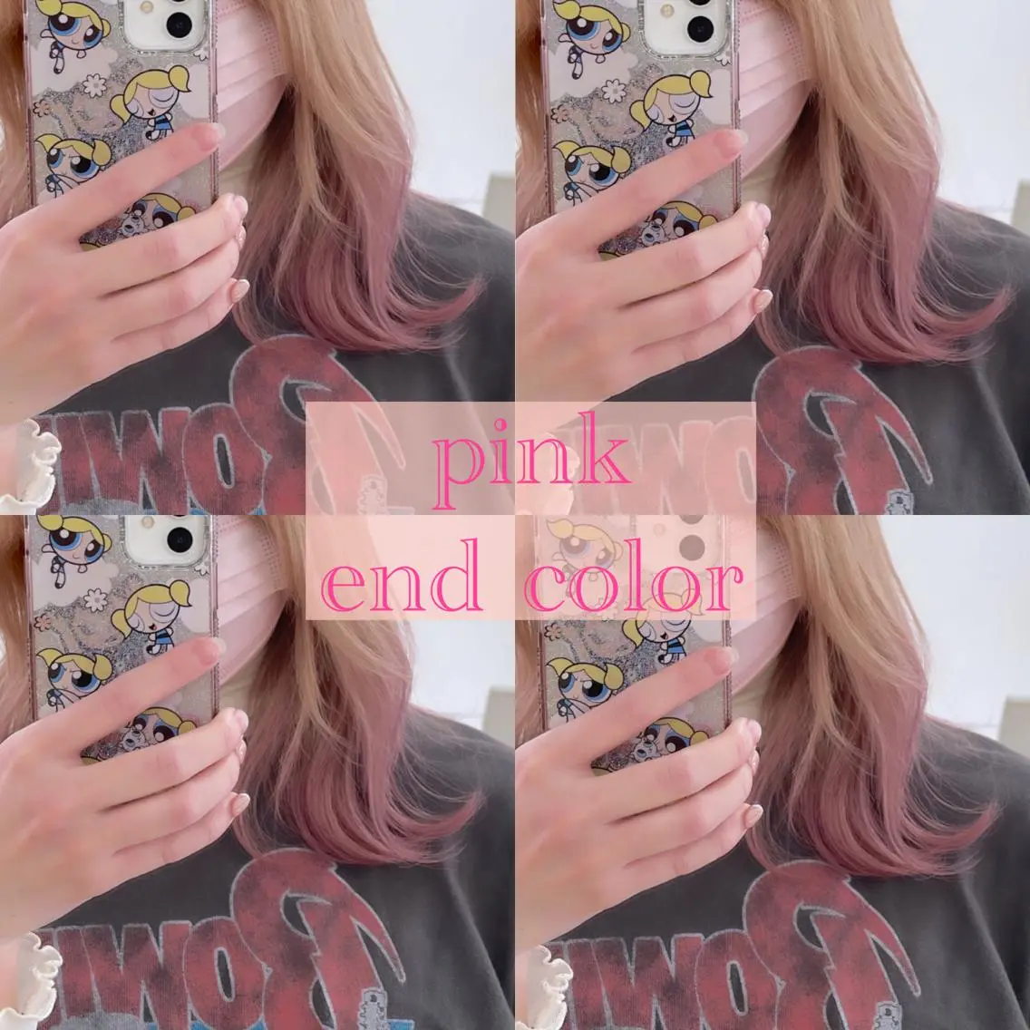 セミロング カラー ベージュカラー ミルクティーベージュ ピンクカラー ホワイトピンク ヘアカラー ピンクカラー🎀/ ミルクティー🍼花音のヘアスタイル