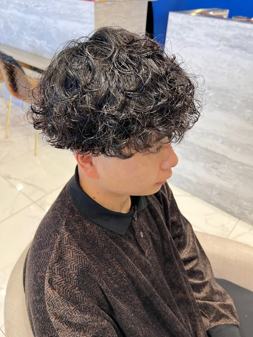 メンズcut＋デザインパーマ＋1STEP トリートメントの写真