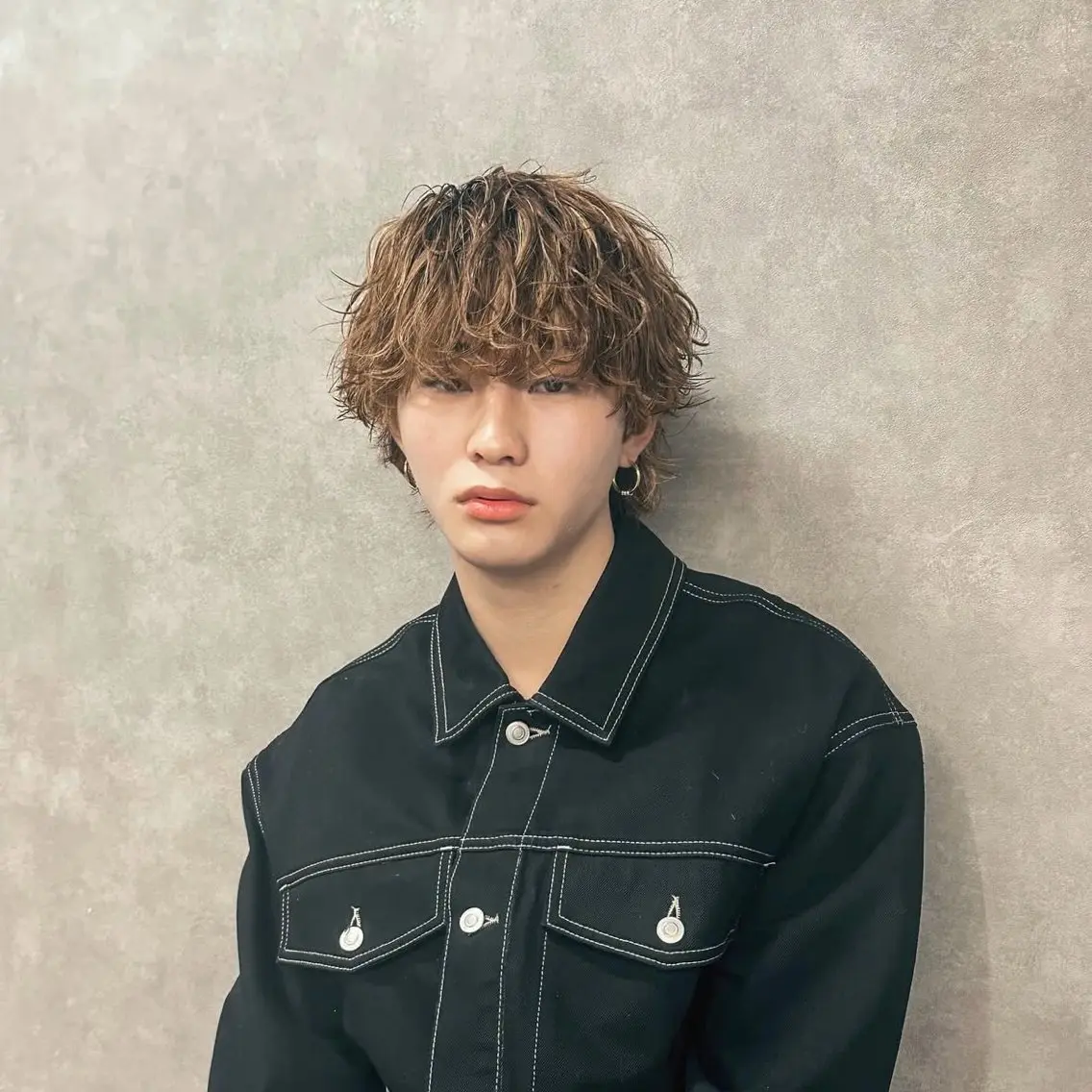 ショート メンズ メンズハイライト マッシュ ハイライト 似合わせパーマ🔥 河浪  大智のヘアスタイル