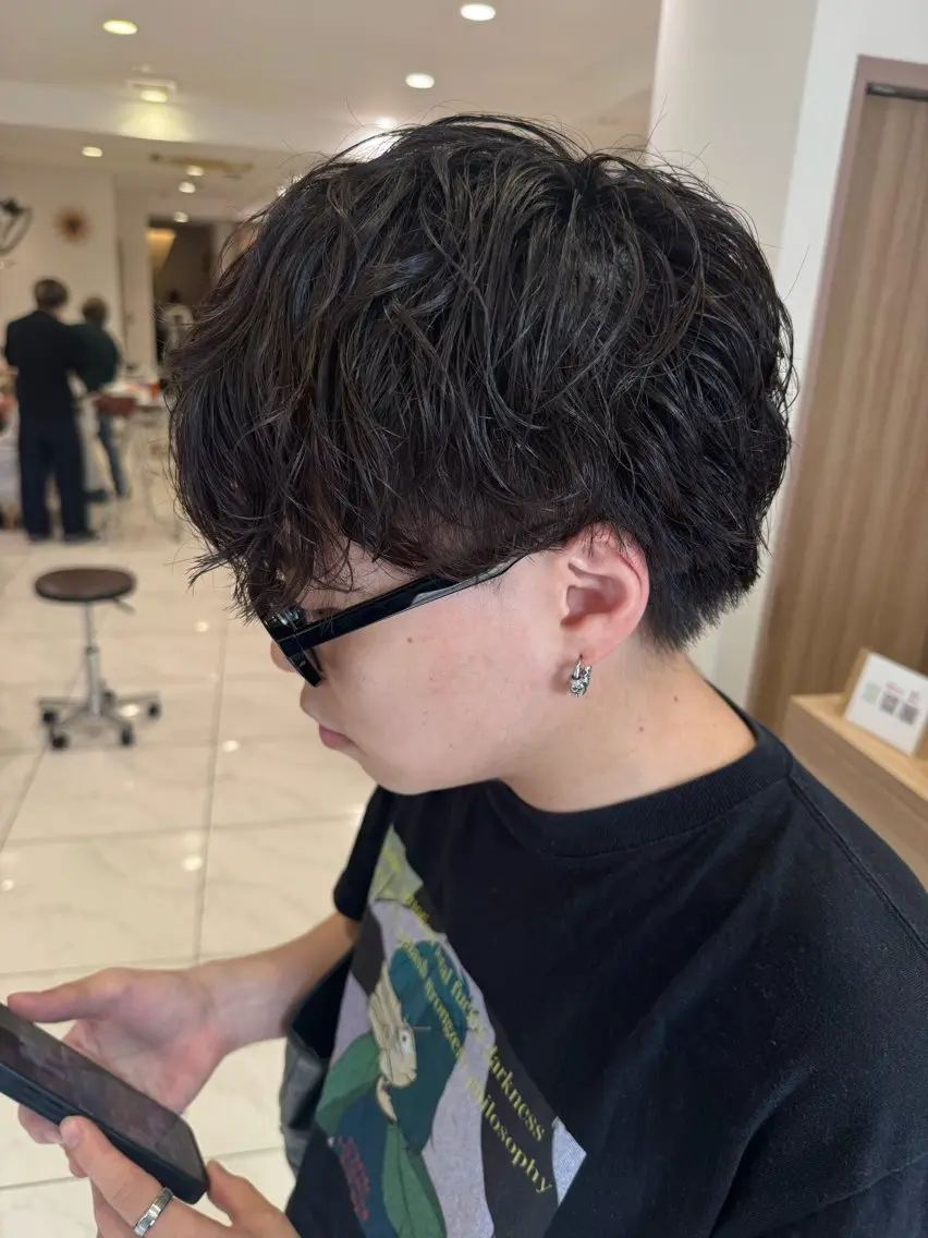 ショート パーマ メンズ メンズパーマ カット パーマ メンズパーマ特化/ メッシュ/薫/店長のヘアスタイル