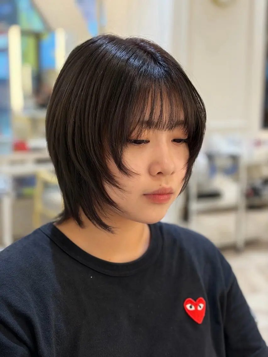 ショート カラー 顔周りカット レイヤーカット ウルフカット カット ヘアカラー レイヤー/透明感 カラー💙koukiのヘアスタイル