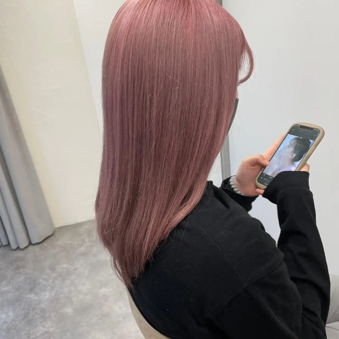 セミロング カラー exfa sakura🪞のヘアスタイル
