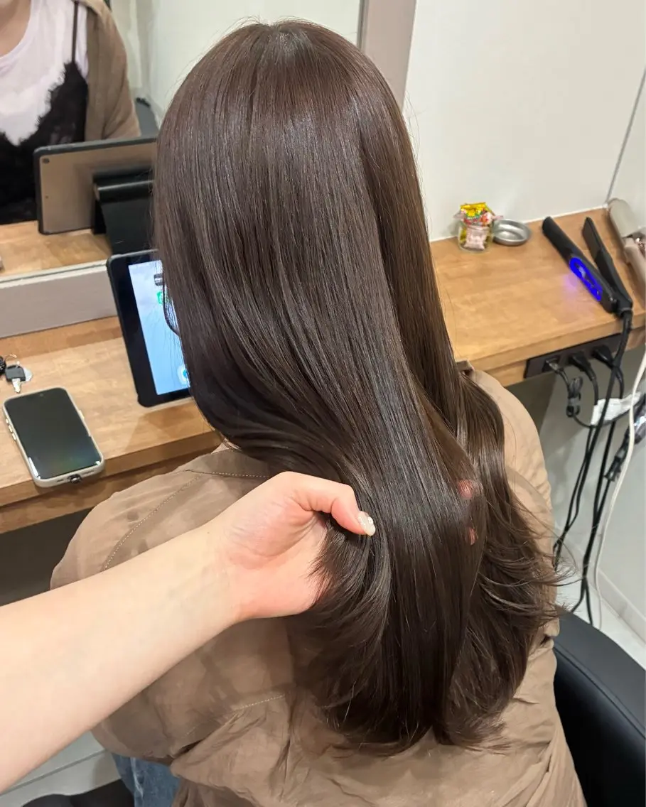 セミロング カット ヘアカラー トリートメント 柴田真衣 /ナチュラル/半個室のヘアスタイル