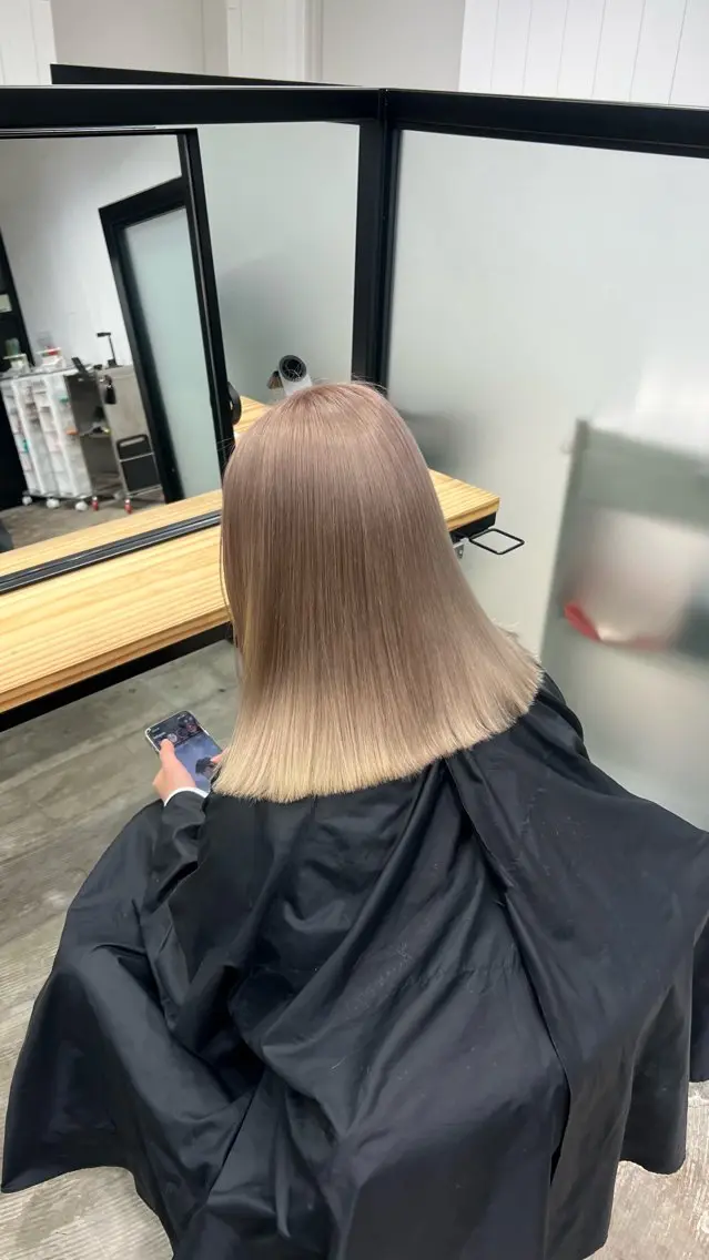 ミディアム カラー 🎀ハイトーン特化/ 池袋/miyu🎀のヘアスタイル