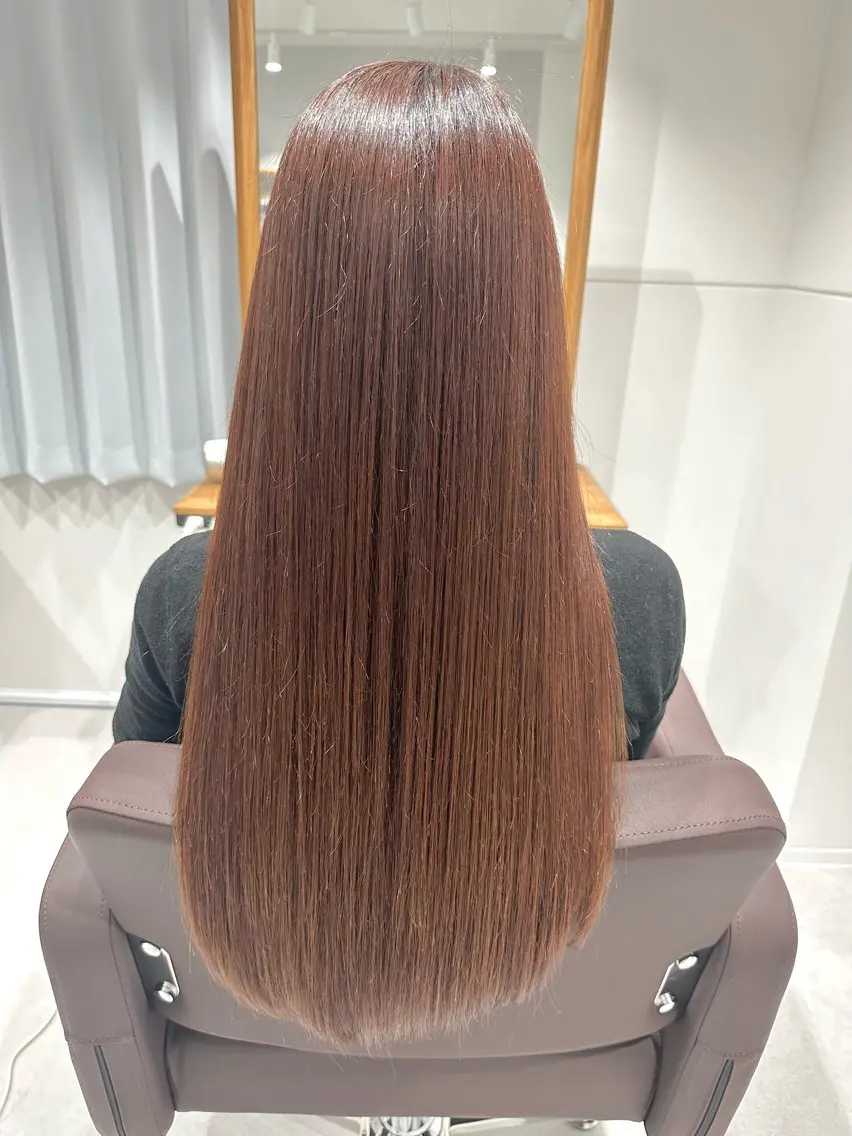 ロング カラー ピンクカラー ロング カット トリートメント 中曽 飛翔のヘアスタイル
