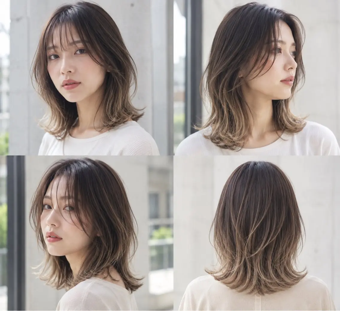 ミディアム ヘアカラー Garden 浅草蔵前のヘアスタイル