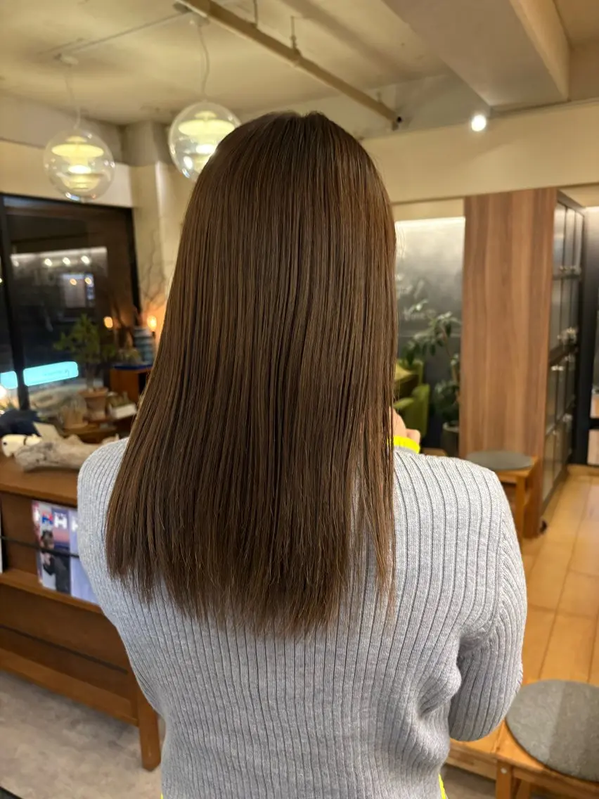 ミディアム カラー ブリーチ 透明感カラー ヘアカラー CUEON./栁沼 光希のヘアスタイル
