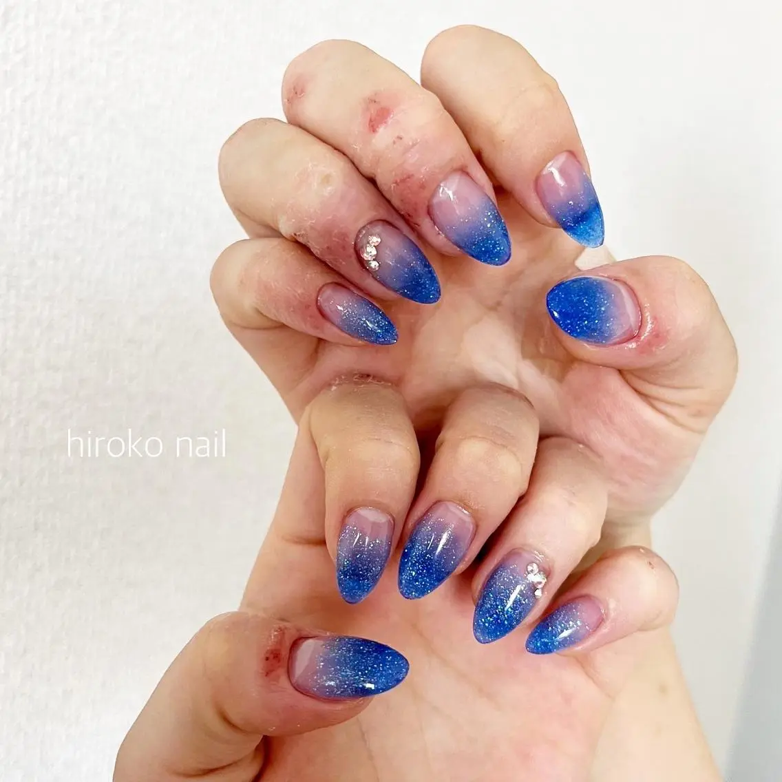 ロング ネイル ストーンネイル hiroko nailのネイルデザイン