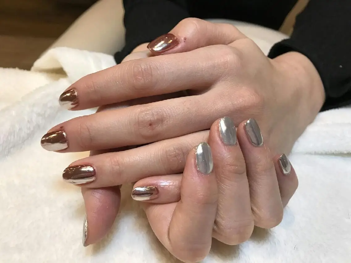 ネイル ミラーネイル 持ち込み みー shakushiroのネイルデザイン