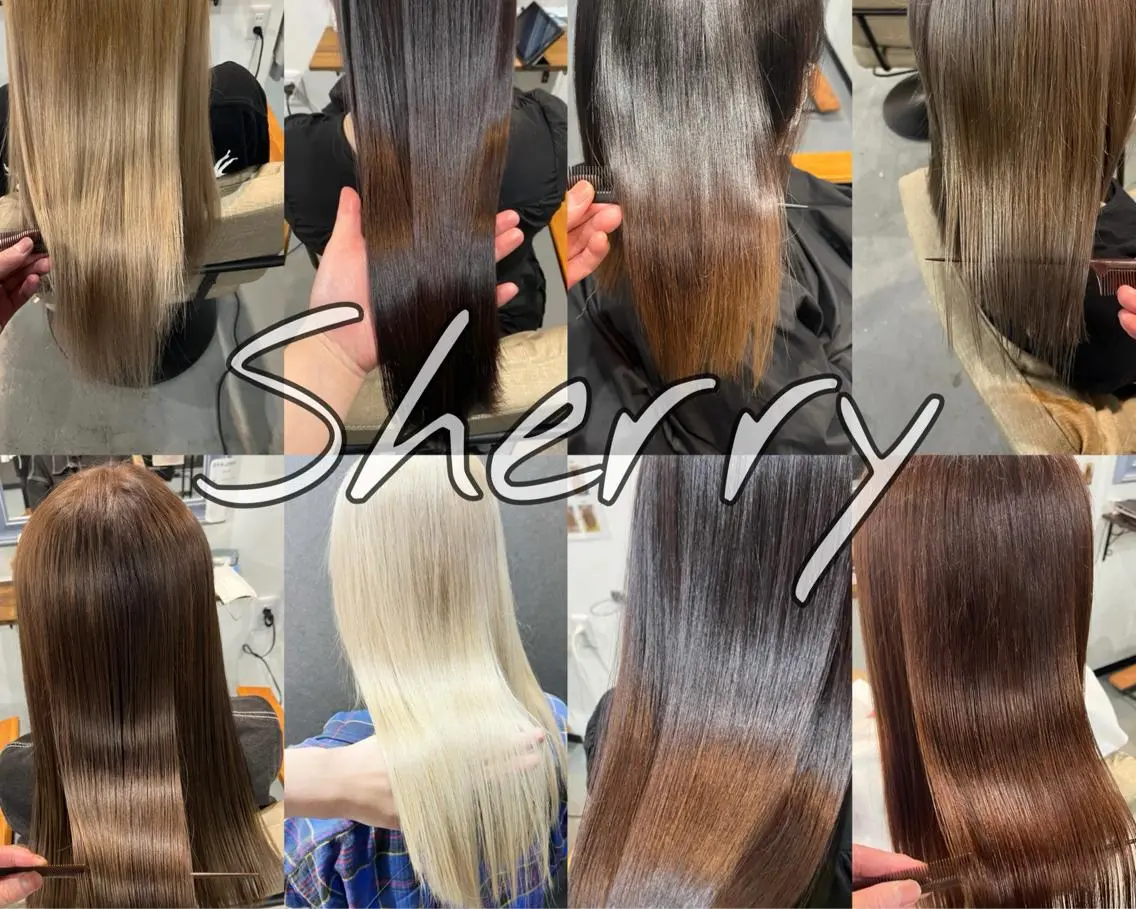 セミロング 艶髪/ハイトーン Sherryのヘアスタイル