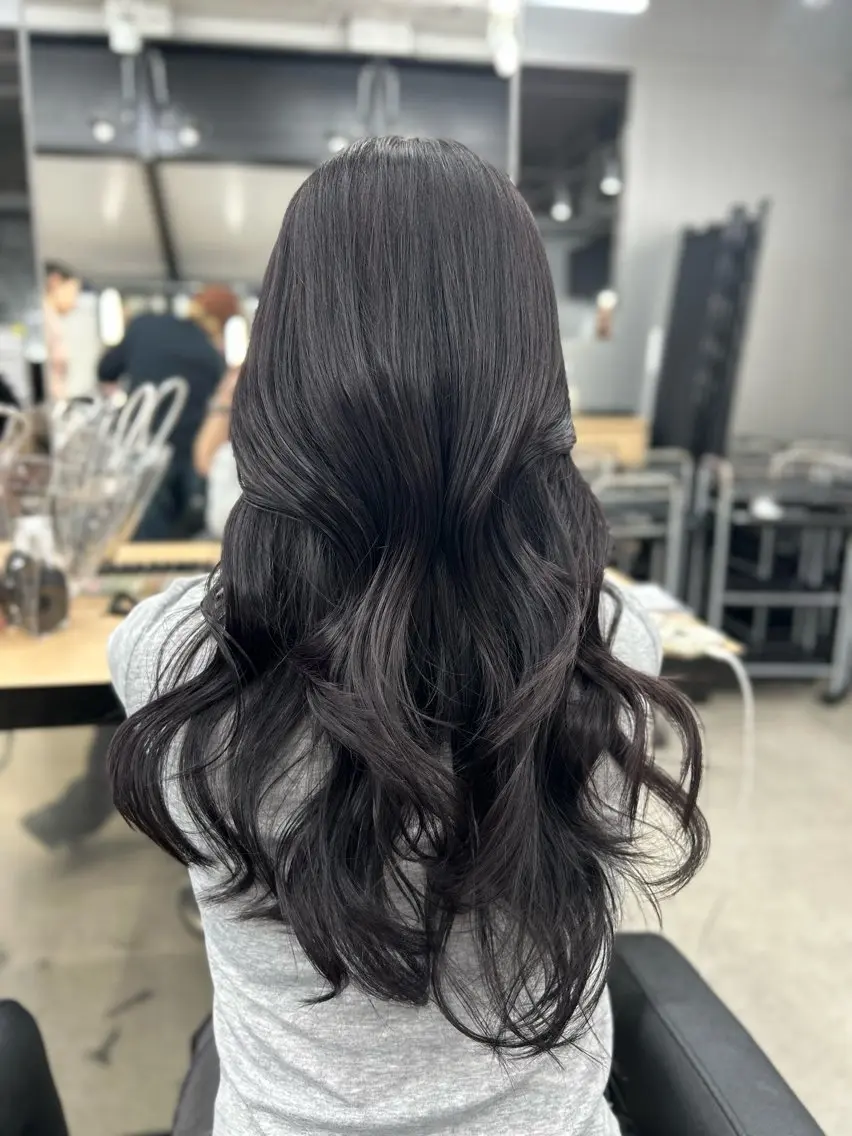 ロング ヘアカラー 縮毛矯正/ブリーチな しラベンダー/心優のヘアスタイル