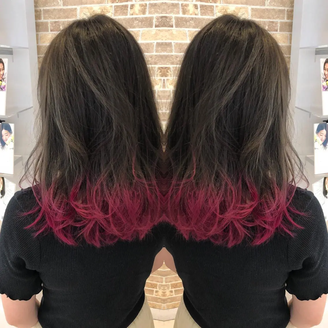ロング 福元 保雄のヘアスタイル