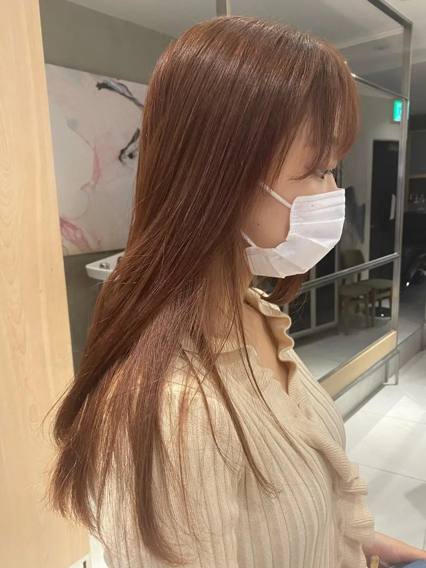【学生限定】ブリーチなしダブルカラー（スパシャンプー＋トリートメント）＋前髪カットの写真