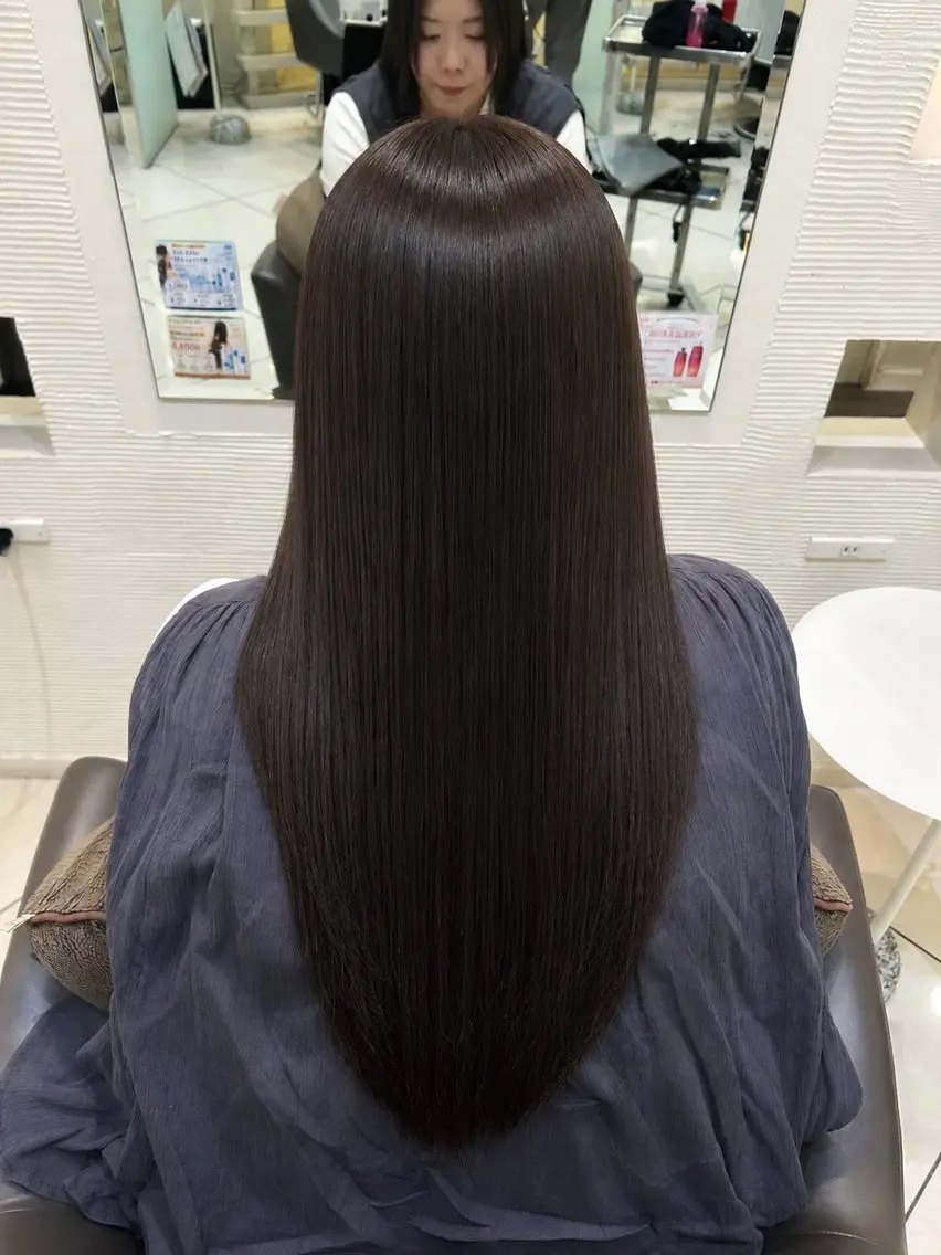 ロング カラー ヘアカラー トリートメント イエベ似合わせ🌟/ 透明感/縮毛/えるのヘアスタイル