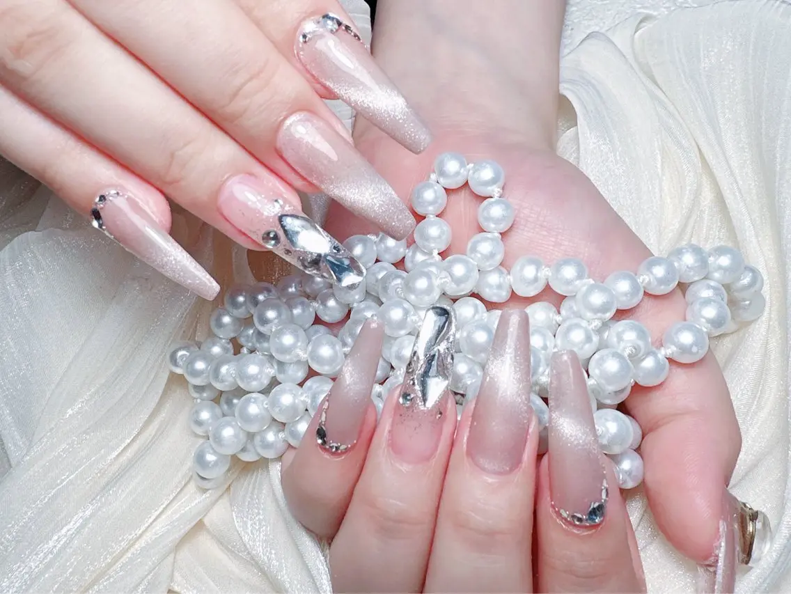 ネイル ハンドネイル M🌷nail 長さだし専門店のネイルデザイン