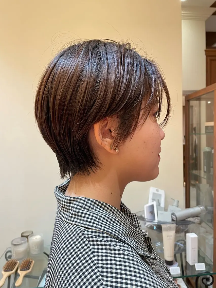 ショート ハンサムショート ショートヘア ボブ ホノカのヘアスタイル