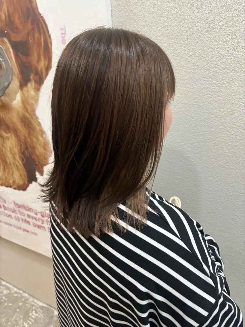 ミディアム カラー ヘアアレンジ ベージュカラー イヤリングカラー グレージュ レイヤーカット カット ヘアカラー 大塚斗真(カ ットモデル募集🙌)のヘアスタイル