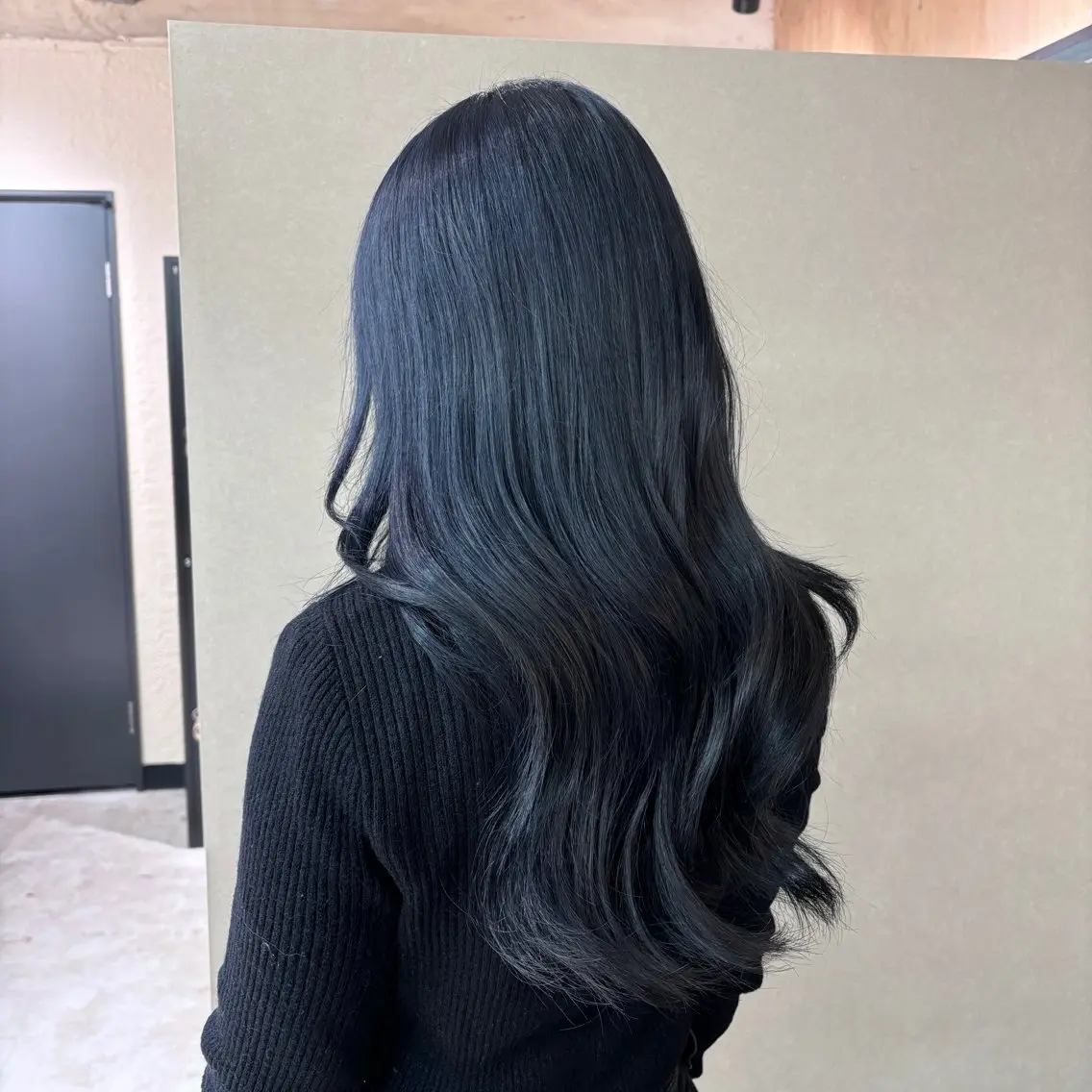 ロング カラー ネイビーカラー ヘアカラー 🌟難波/EIGHT 副店長RIKOのヘアスタイル