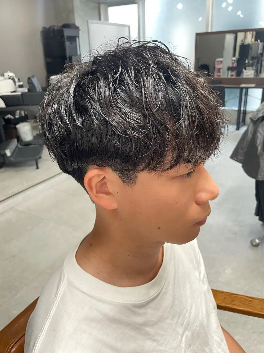 パーマ メンズ カット パーマ トリートメント ヘアセット メンズモテパーマ💙 fuwaのヘアスタイル