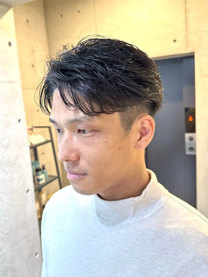 メンズカット+ニュアンスパーマの写真