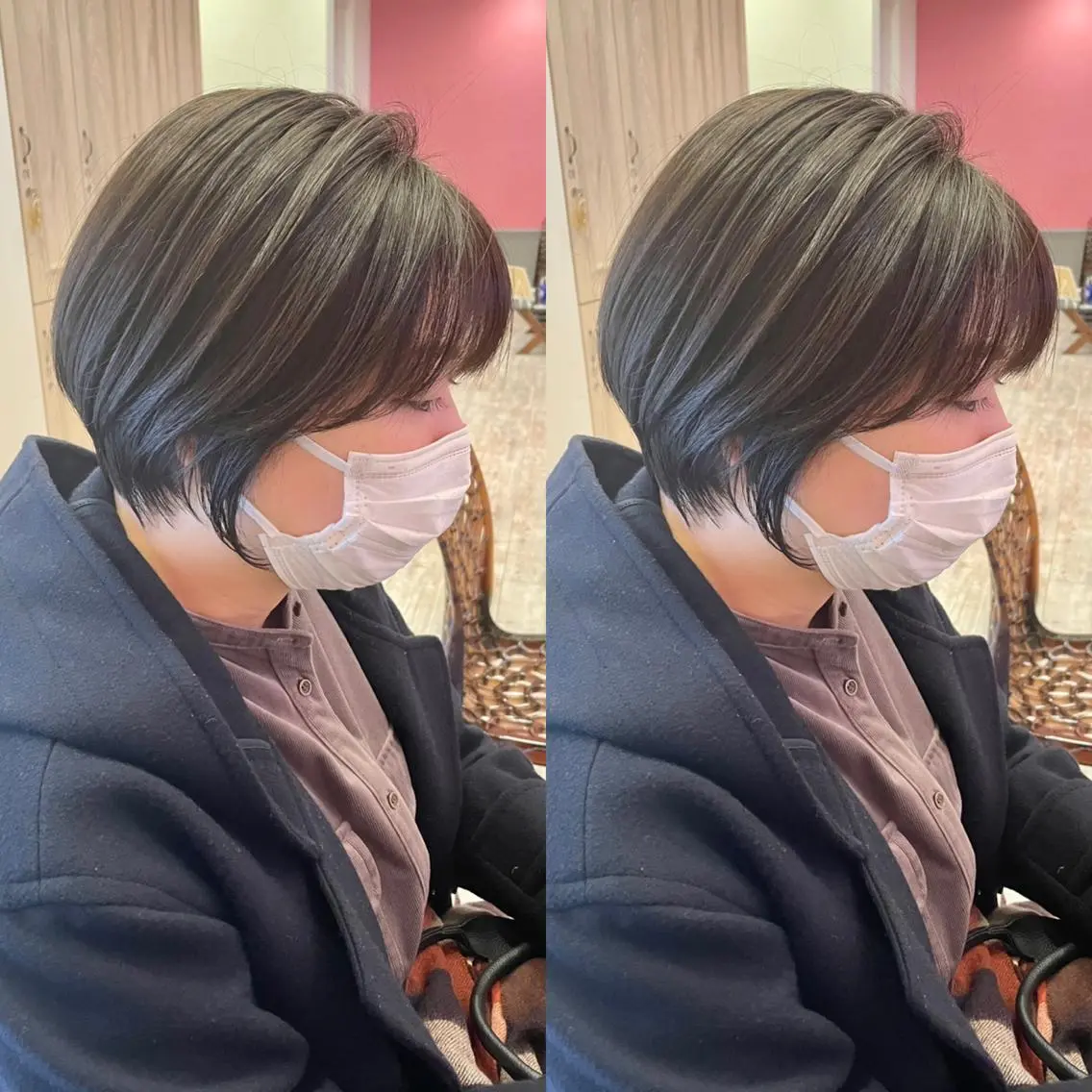 ショート カット ヘアカラー トリートメント 【ショートヘア】 岡 那輝のヘアスタイル