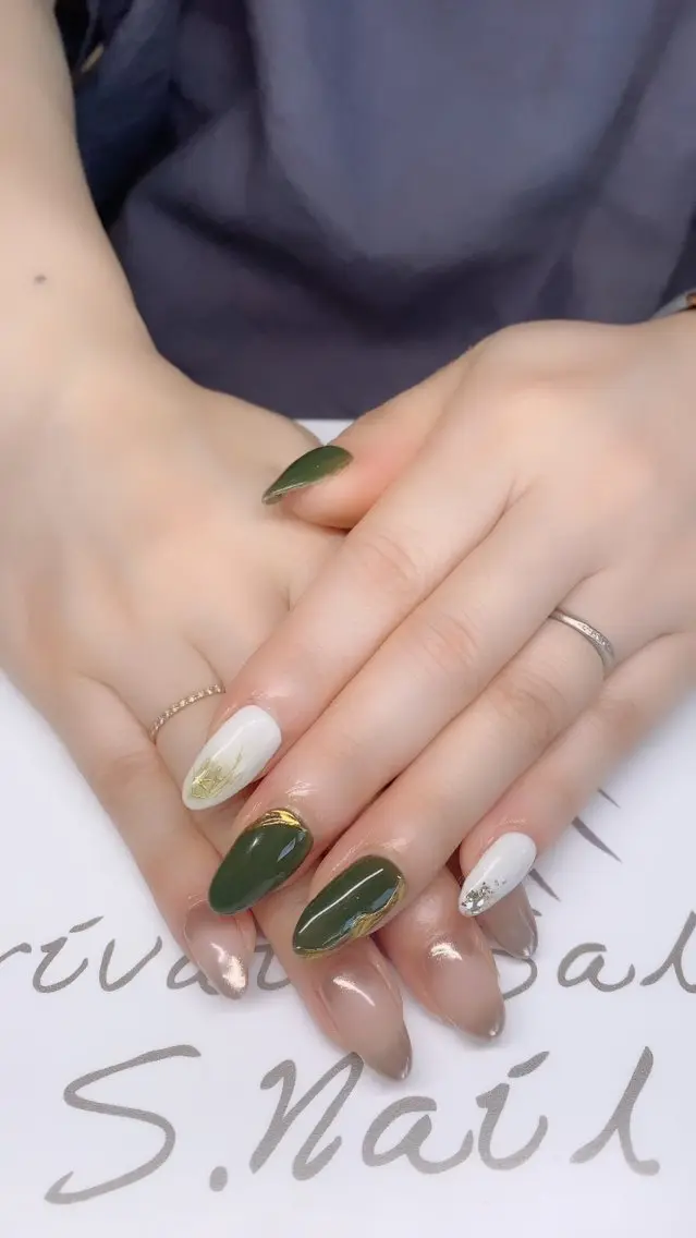 ネイル 西大分S.Nail 𓏲⋆🪸.⋆⸜🫧のネイルデザイン