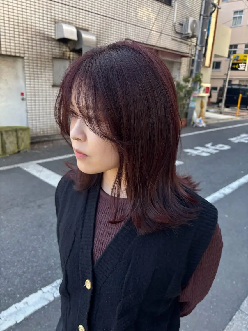 カラー サカウエ 透明感カラー🫧のヘアスタイル