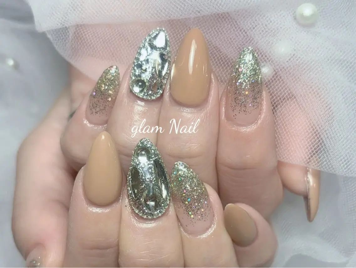 ネイル エツメ💅 長さ出し🎀デザインのネイルデザイン