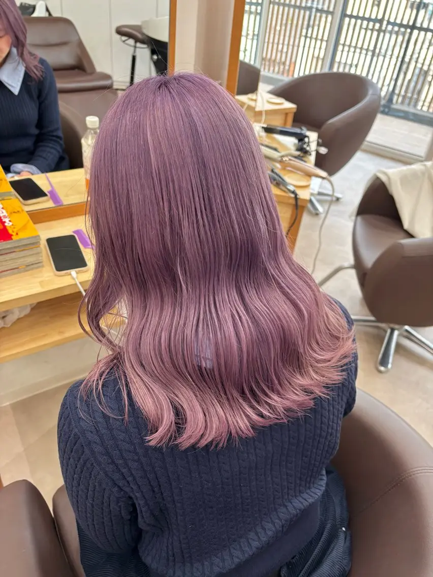 セミロング ヘアカラー OPS hair大名 🩵yuna🌙のヘアスタイル