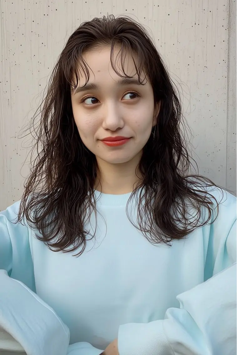 ロング カット ヘアカラー パーマ トリートメント ダブルカラー/透明感 💈JUNYA💈のヘアスタイル