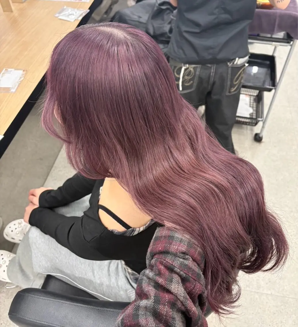 ロング ヘアカラー miku/ラベンダー 透明感カラー🪻❤︎のヘアスタイル