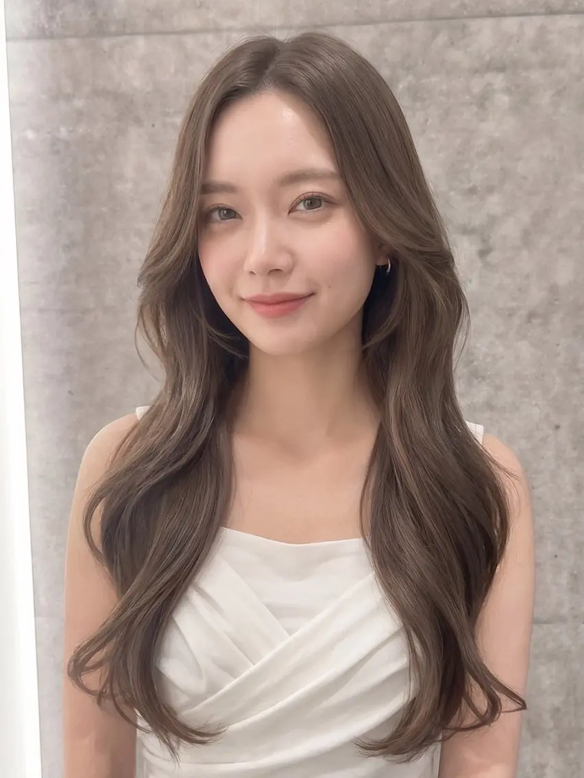 ロング くびれヘア レイヤーカット カット ヘアカラー 縮毛矯正 トリートメント 韓国風cut/ 縮毛矯正/正岡幹康のヘアスタイル