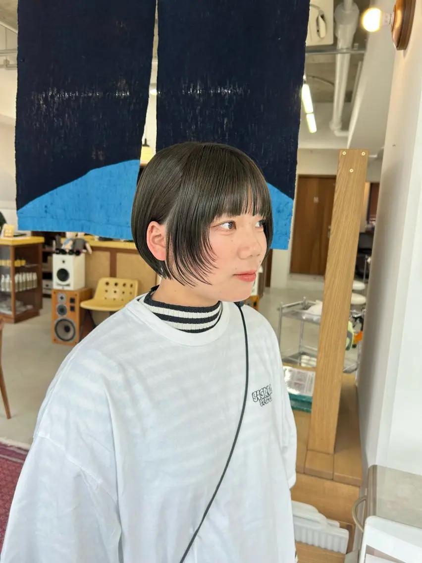 ショート カラー ショートボブ ボブ ショートヘア 藤原 あかりのヘアスタイル