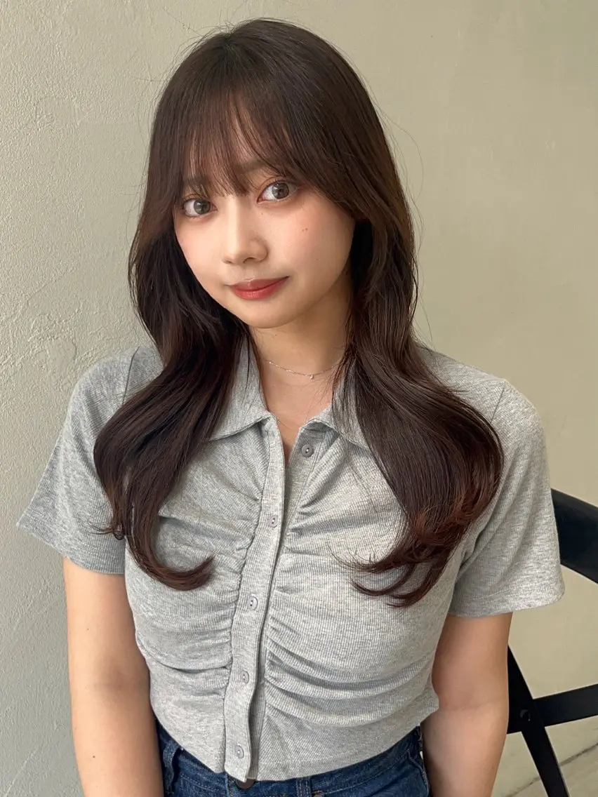 ロング カット ヘアカラー トリートメント 💫レイヤーカット✨ 透明感カラー工藤雄大のヘアスタイル