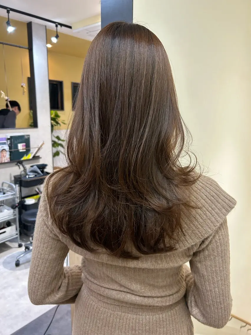 ロング レイヤーカット カット トリートメント hubhair レイヤー/透明感のヘアスタイル